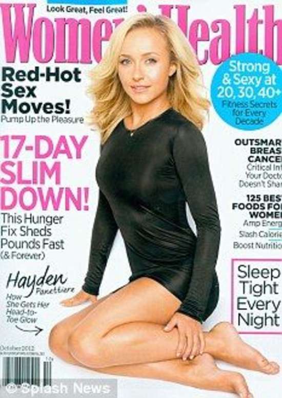 Hayden Panettiere shows her sexy legs in tight mini dress in Womens Health 2012